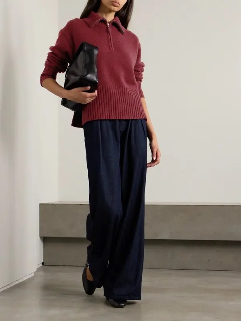 NWT Allude Troyer Wool Cashmere Sweater